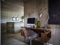 Home office in open plan living space