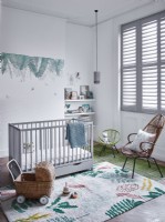 Nursery with grey shutters