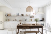 Modern country kitchen-diner decorated in neutral tones