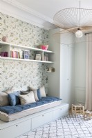 Built-in daybed and wardrobes with storage