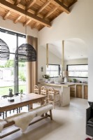 Open plan modern kitchen-diner