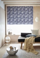 Roman blind in contemporary living room