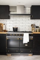 Industrial style kitchen black range