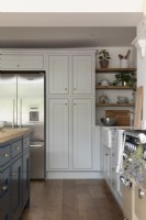 Shaker style Blue and grey kitchen 