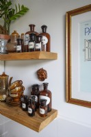 Decorative and vintage pharmacy bottles