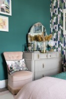 Upcycled painted Art Deco dressing table and bedroom chair