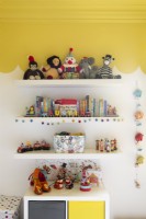 Detail of shelves in child's bedroom
