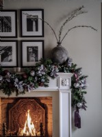 Classic and Country style detail of the Fireplace 