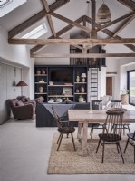 Mid-century Open Plan Living Room 