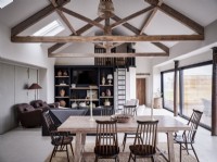 Mid-century Open Plan Living Room  
