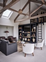 Mid-century Open Plan Living Room 