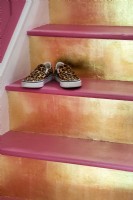 Shoes on colour stairs