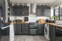 Modern dark grey kitchen