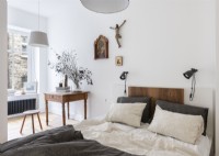 Minimalist bedroom inspired by a monastery cell