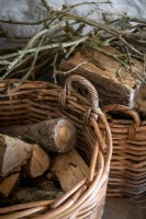 Baskets of firewood - detail