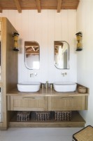White modern country bathroom sink unit