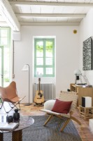 Guitar in country living room 