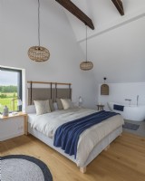 Bath in large modern bedroom
