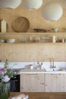 Modern wooden country kitchen 