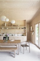 Small wooden kitchen-diner