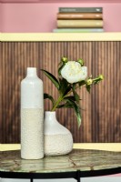White peonie in vase