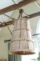 Kayla turned farmers' market baskets into unusual 'chandeliers