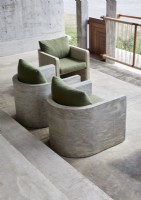 Concrete balcony and chairs