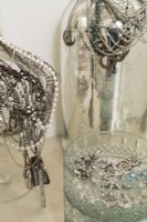 Sparkling antique and bespoke jewelry become part of the decor.