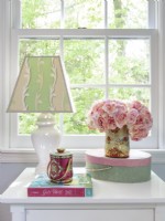 Pretty details, like the lampshade and vase are always part of Jennifer's decorating touches.