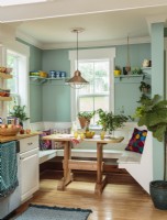 The remodeled kitchen now offers a breakfast nook.