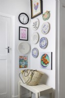Display of plates in kitchen