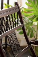 Detail of carved wood chair