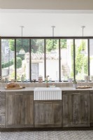 Distressed wooden modern country kitchen 