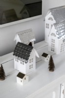 Detail of miniature houses - Christmas decorations