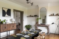 Modern dining room with period details 