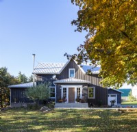 Country house exterior in autumn