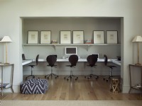 Home office and work stations for a large family
